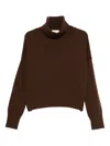 Ma'ry'ya Roll-neck Sweater In Brown