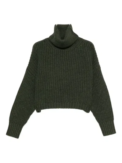 Ma'ry'ya Roll-neck Sweater In Green