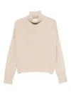 Ma'ry'ya Roll-neck Sweater In Neutral