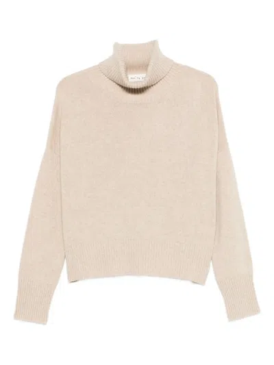 Ma'ry'ya Roll-neck Sweater In Neutral