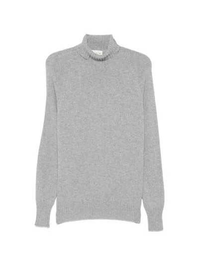 Ma'ry'ya Roll-neck Raglan-sleeve Sweater In Gray