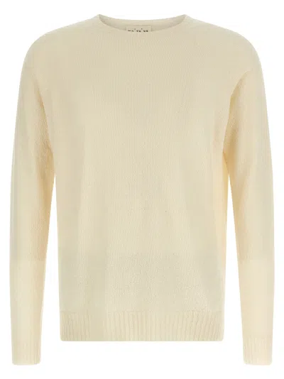 Ma'ry'ya Spongy Cotton Blend Sweater In Cream