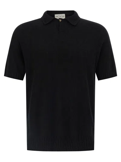 Ma'ry'ya Spongy Effect Polo Shirt In Black
