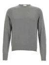 Ma'ry'ya Cashmere Blend Wool Sweater With Ribbed Details In Gray