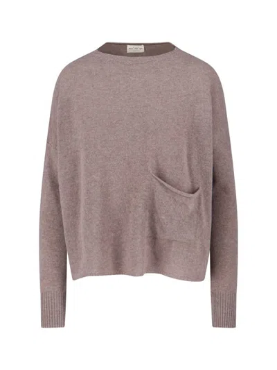 Ma'ry'ya Virgin Wool And Cashmere Sweater In Pink