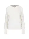 Ma'ry'ya Virgin Wool And Silk Blend Sweater In White