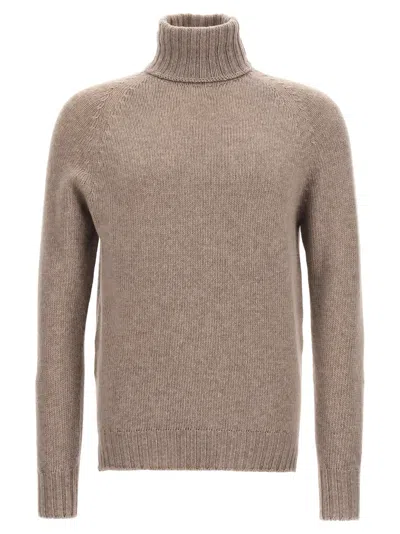 Ma'ry'ya Turtle-neck Sweater In Brown