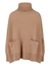 Ma'ry'ya Turtleneck Sweater In Brown