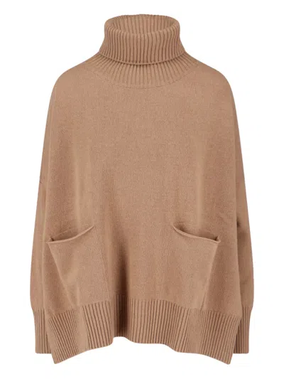 Ma'ry'ya Turtleneck Sweater In Brown