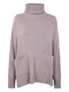 Ma'ry'ya Two-pocket Roll-neck Sweater In Multi