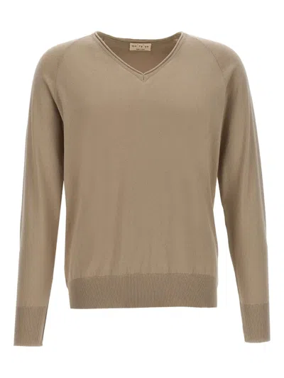 MA'RY'YA V-NECK RAGLAN-SLEEVE SWEATER