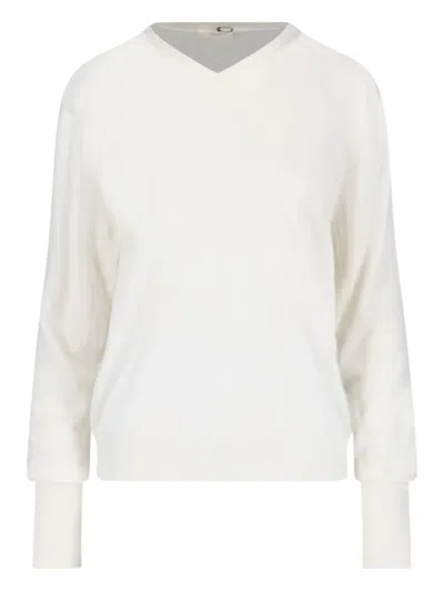 Ma'ry'ya V-neck Sweater In White