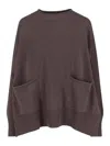 Ma'ry'ya Relaxed Fit Knit Sweater In Soft Beige In Sand