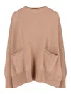 Ma'ry'ya Virgin Wool And Cashmere Sweater In Sand