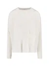 Ma'ry'ya Virgin Wool And Cashmere Sweater In White