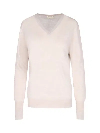 MA'RY'YA VIRGIN WOOL, SILK AND CASHMERE SWEATER