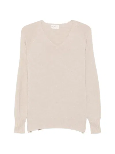 Ma'ry'ya V-neck Raglan-sleeve Sweater In Pink