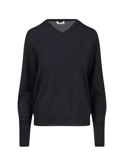 Ma'ry'ya V-neck Sweater In Black