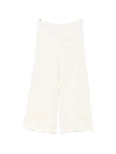 Ma'ry'ya Wide-leg Cropped Trousers In Brown