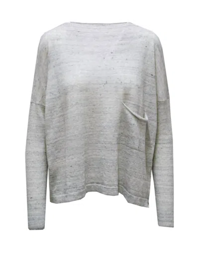 Ma'ry'ya Women's Linen Sweater In Grey