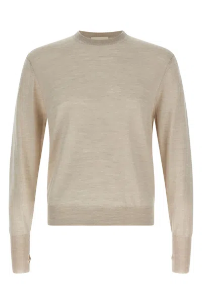 Ma'ry'ya Cashmere And Silk Long Sleeve Knit In Nude