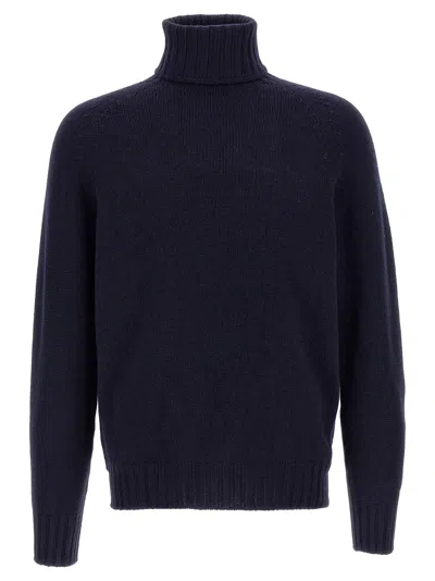 Ma'ry'ya Wool Blend Turtleneck Sweater In Blue