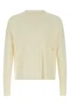 Ma'ry'ya Wool Sweater With Relaxed Fit And Chest Pocket In White