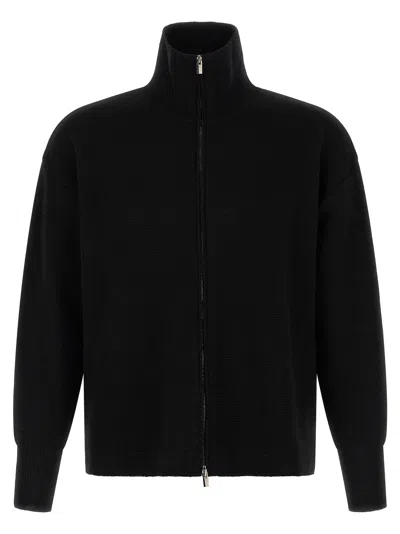 Ma'ry'ya Zip Sweater In Black