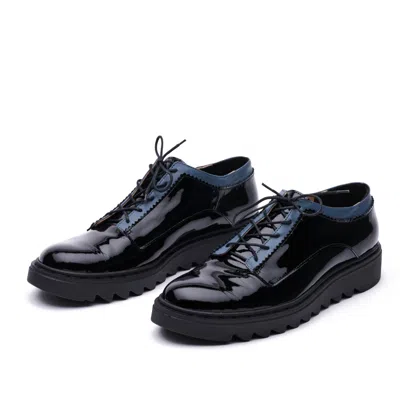 Mas Laus Men's Black / Blue Modern Oxfords In Black/blue