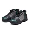 Mas Laus Men's Green / Black / Grey Modern Boots "washington" In Green/black/grey