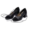 Mas Laus Women's "barbora Lace Up Heels - Black In Black