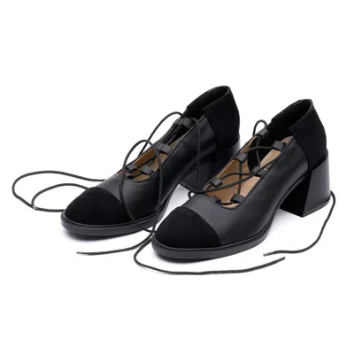 Mas Laus Women's "barbora Lace Up Heels - Black