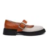 Mas Laus Women's Neutrals / White / Yellow Closed Toe Buckle Sandals - Off White & Orange