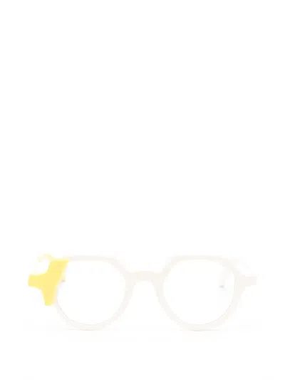 Masahiro Maruyama Geometric-frame Glasses In White