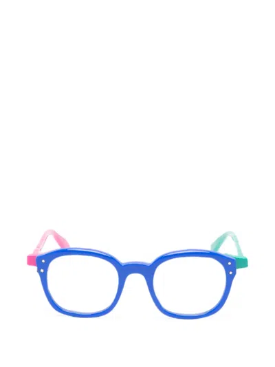 Masahiro Maruyama Geometric-frame Glasses In Blue