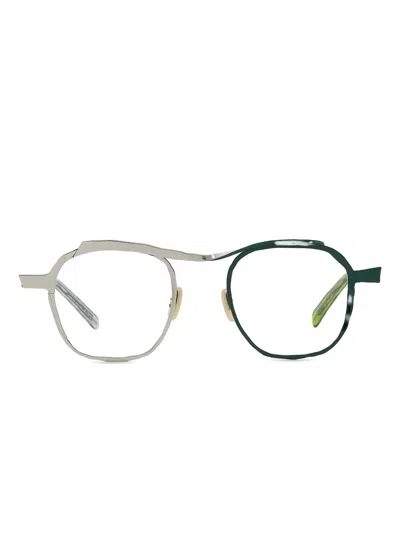 Masahiro Maruyama Mm-0091 Round Glasses In Green