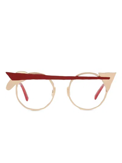 Masahiro Maruyama Mm-0094 Round-frame Glasses In Gold