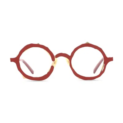 Masahiro Maruyama Round-frame Glasses In Red
