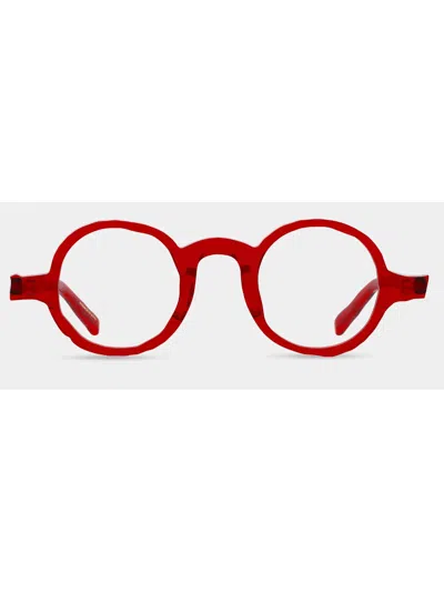 Masahiro Maruyama Mm/0088 No.3 Eyewear In Clear Red