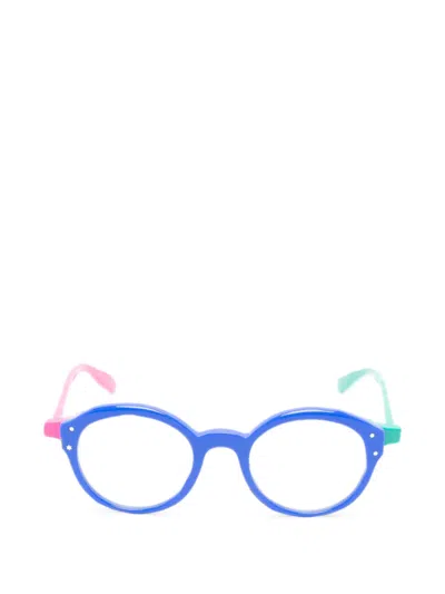 Masahiro Maruyama Round-frame Glasses In Blue