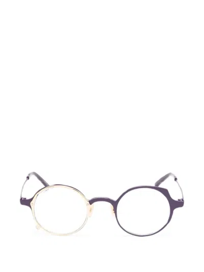 Masahiro Maruyama Round-frame Glasses In Purple