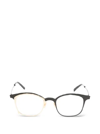 Masahiro Maruyama Two-tone Square-frame Glasses In Black