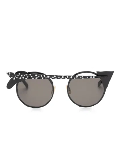 Masahiromaruyama Dots-detail Sunglasses In Black