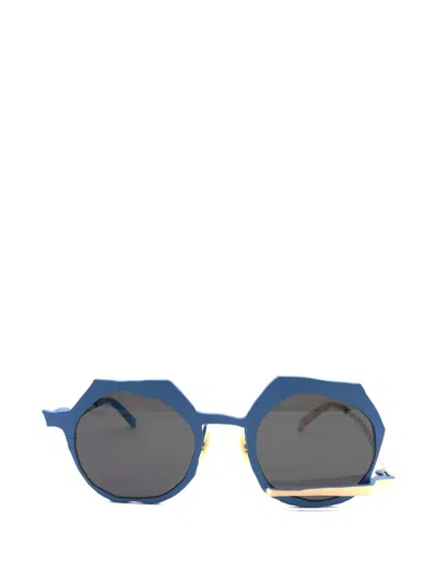 Masahiromaruyama Geometric-frame Sunglasses In Blue
