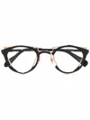 Masahiromaruyama Mm-0045 Geometric-layered Glasses In Schwarz