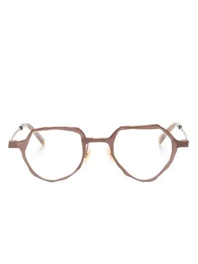 Masahiromaruyama Mm-0085 Brille Mit Geometrischem Gestell In Brown