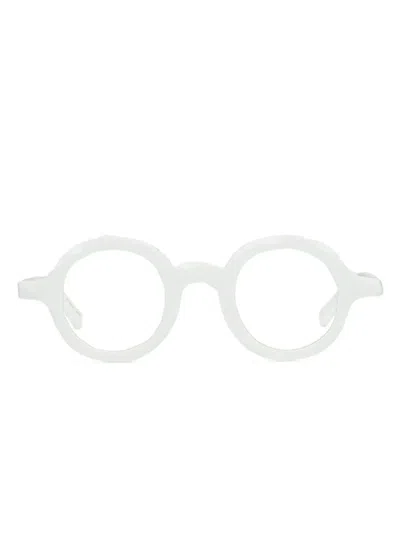 Masahiromaruyama Round Frame Glasses In 白色