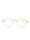 Masahiromaruyama Round-frame Glasses In Gold