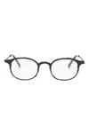 Masahiromaruyama Brille Mit Rundem Gestell In Schwarz