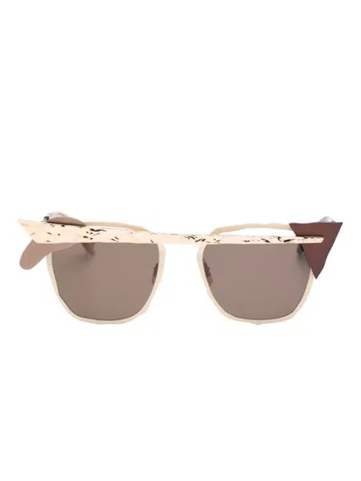 Masahiromaruyama Square-frame Sunglasses In Brown